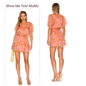 Show Me Your Mumu Orange Jennie Ann Floral Dress